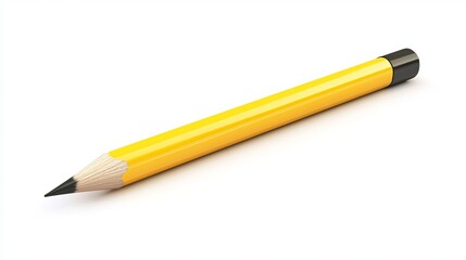 Cartoon pencil isolated on a white background