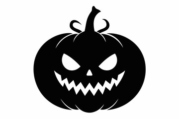 
pumpkin silhouette, halloween pumpkin icon, Halloween pumpkin with eyes silhouette vector
