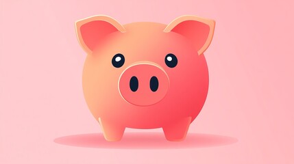 Aufkleber - Illustration of a piggy bank icon