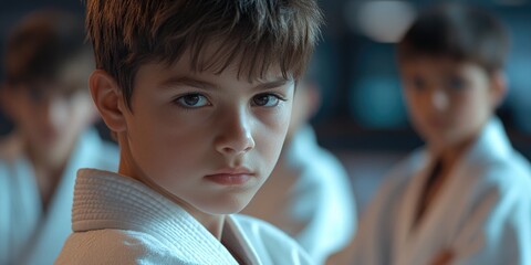 Young Boy in White Kimono