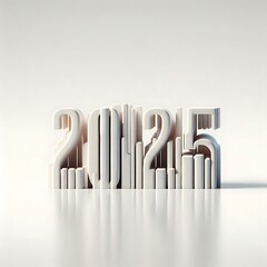 Wall Mural - 2025 Happy New Year Minimalistic Design