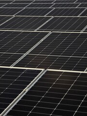 Close-Up of Solar Panels Array