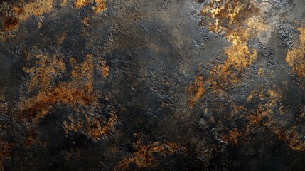 Abstract textured dark brown and black grunge background with rusty and rough surface ideal for industrial design.