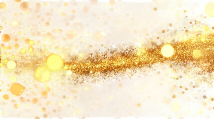 Abstract Golden Glitter Background with Bokeh Lights