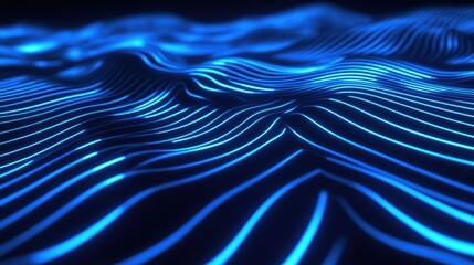 Glowing lines symbolizing AI innovation