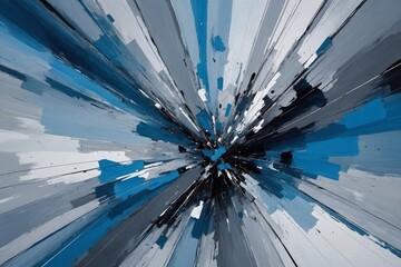 Wall Mural - Blue and Grey Abstract Art Painting background