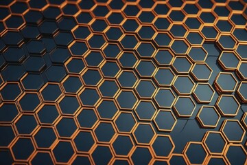 Abstract technological hexagonal background