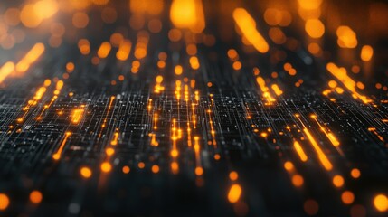 Glowing lines symbolizing AI innovation