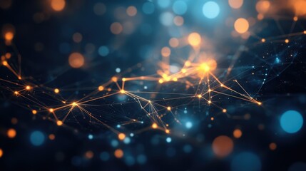 Glowing lines symbolizing AI innovation