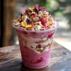 Poster - pink falooda whit dry fruit