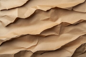 Abstract brown recycled paper background. Old Kraft paper texture box craft stripes pattern. top view , ai