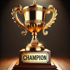 gold champion trophy