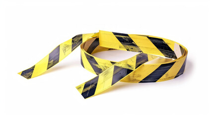 Caution Tape: Tape for marking off hazardous areas or restricting access isolated on white background