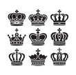 © Joynab - Kings crown icon set silhouette vector illustration