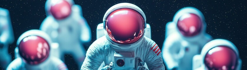 Canvas Print - Astronauts in Space.