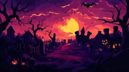 design illustration of halloween background