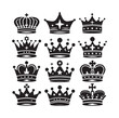 © Joynab - Kings crown icon set silhouette vector illustration