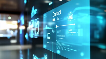 Digital Contact Us Screen Interface Technology