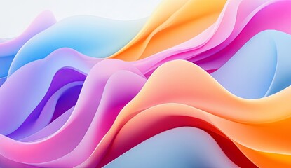 Wall Mural - Abstract Colorful Waves, Liquid Flowing Pattern