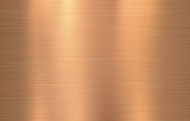 Wall Mural - Copper gold brush steel metal texture background. Vector illustration.