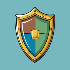 Wall Mural - shield icon symbol vector illustration