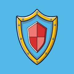 Wall Mural - shield icon symbol vector illustration