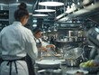 © 宇宙 星空 - Chef and Their Working Environment, Kitchen Atmosphere and Culinary Preparation