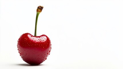 Wall Mural - Isolated cherry on white.