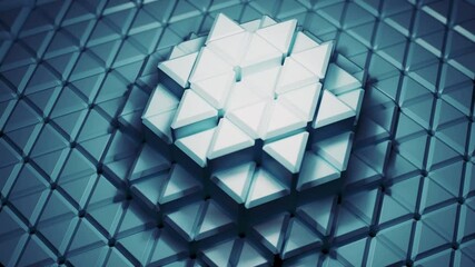 Wall Mural - this work explores abstract geometric design, focusing on intricate triangular patterns. design