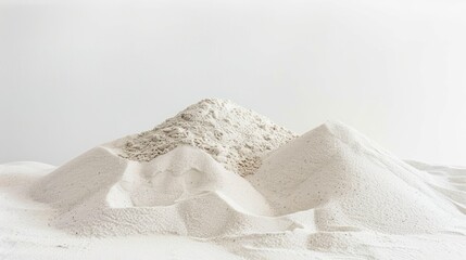 Wall Mural - Dry beach sand heap on white surface