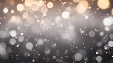 Wall Mural - abstract grey bokeh background with warm light