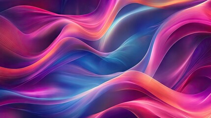 Wall Mural - Modern dynamic wave background with flowing, vibrant lines and smooth transitions, perfect for contemporary digital and print designs.