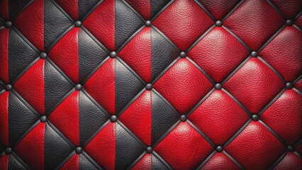 Wall Mural - Red and black leather texture background for sofa and wallpaper, stylish advertising , red, black, leather, texture