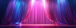© AImmersive Imagery - Dramatic theater curtains on stage classic drapery template 3D render illustration Circus and stand up performance interior