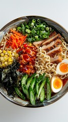 Wall Mural - Delicious Ramen Bowl with Toppings