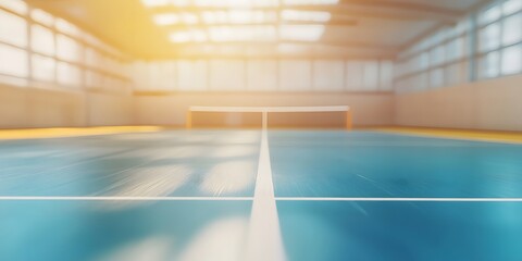 Indoor empty volleyball court net volleyball  