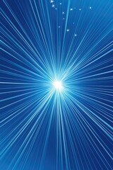 Abstract blue background with a starburst explosion in a line art style illustration