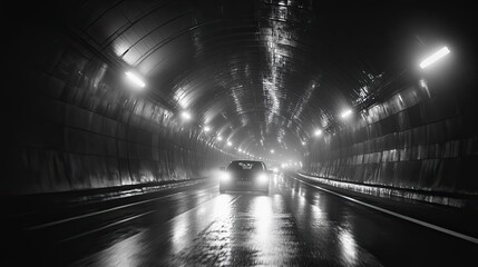 Driving through the tunnel 