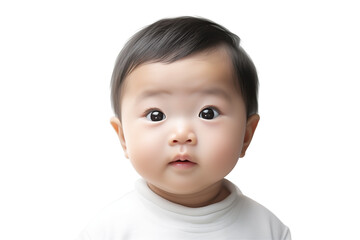 Wall Mural - Asian baby on transparent background. Birth related themes. Childbirth. Asian country. Asian baby. Chinese baby. Japan baby. Image for graphic designer. Image for flyers.