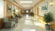 © 69 - A peaceful hospital corridor with comfortable seating and bright lighting, offering a modern, welcoming waiting space.