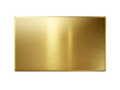 © kanoktuch - Rectangular gold metal plate with a smooth, polished surface and rounded edges, showcasing a reflective finish. Ideal for design and branding purposes. Isolated on transparent background, png.