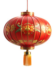 chinese lantern cut out. isolated on transparent background. copy space.