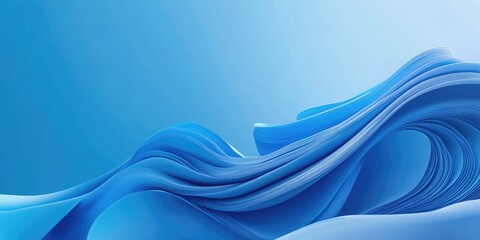 Leinwandbilder - Blue abstract background featuring a 3D cartoon rendering