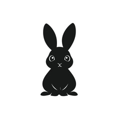 Poster - Black rabbit vector