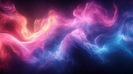 Wall Mural - Cosmic Abstract Neon Swirls Generative AI