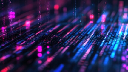 Binary code abstract pattern