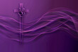© CREAM 2.0 - Ash Wednesday banner with stylized ash cross on a purple backdrop, elegant ribbon-like swirls around the cross, sleek and contemporary