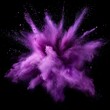 © V - A minimal purple powder explosion background that creates a captivating and unique visual impact. The purple powder spreads out in a beautiful pattern, showing a sense of movement and energy. The mini