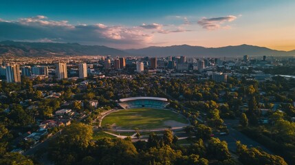 San Jose aerial w/ Sabana Park & Stadium.