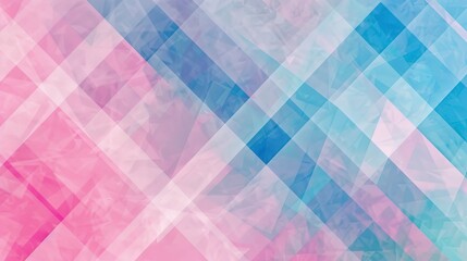 Wall Mural - Pink and blue geometric pattern